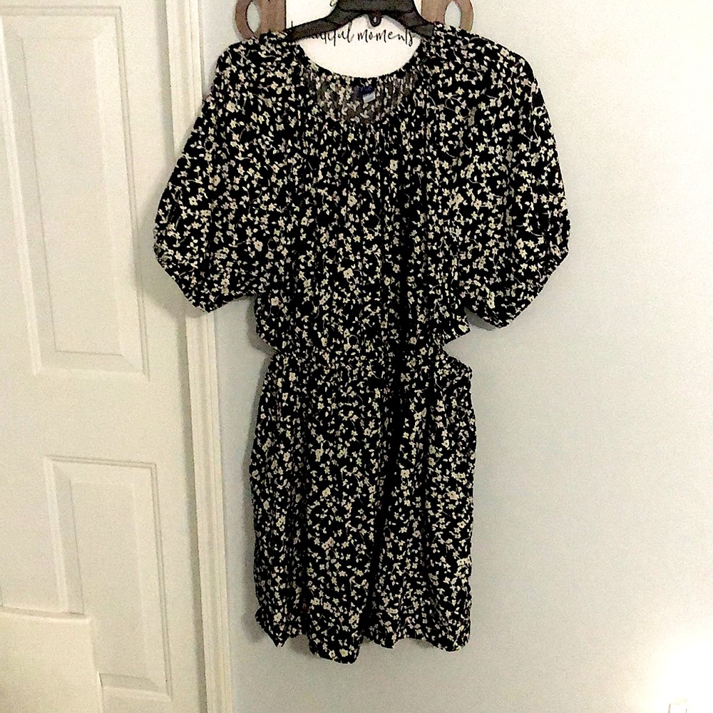 Black floral dress